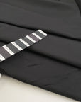 Soft black stretch cotton gabardine