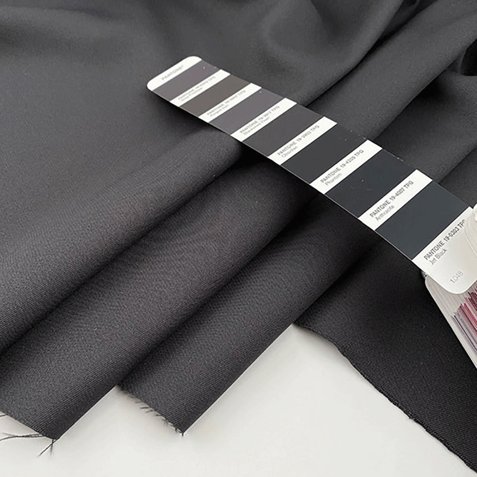 Technical polyester fabric with gabardine weave