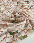 Falling polyester charmeuse, soft and printed