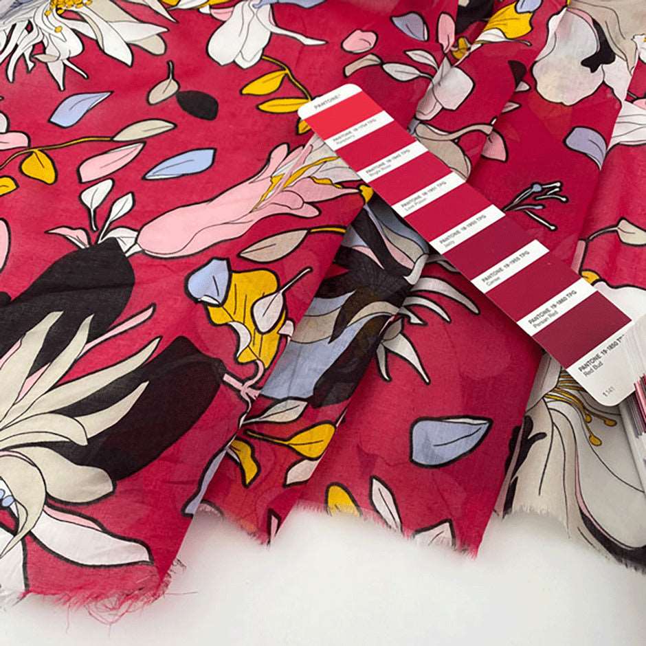 Printed cotton voile