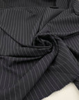 Viscose and polyester stretch soft pinstripe