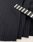 Viscose and polyester stretch soft pinstripe