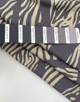 Grey stitch viscose jersey abstract print