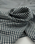 Soft 1% cotton flannel fabric with checks. High quality deadstock fabric collected in Stock from a Maison de Couture in Italy.