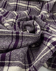 Raw effect plaid wool
