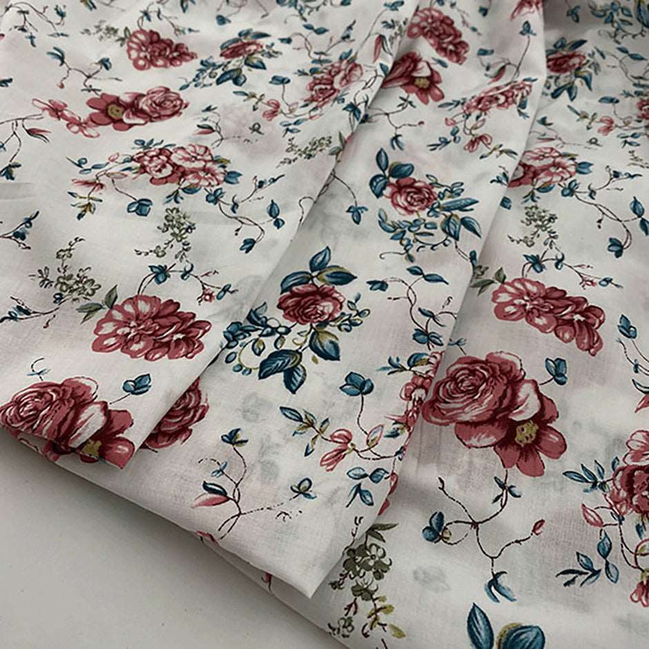 Printed soft cotton poplin
