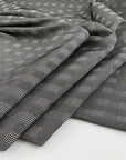 Printed jacquard of silk and polyester soft and smooth