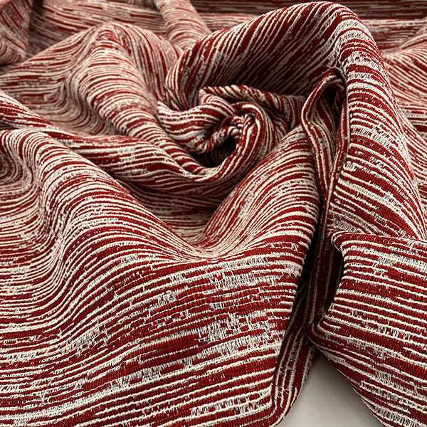 Jacquart of viscose and polyester soft yarn dyed