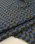 Printed soft wool canvas with geometric design