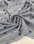 Lightweight cotton fabric with geometric pattern