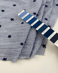 Lightweight cotton fabric with geometric pattern