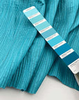 Jacquard of polyester and cotton with irregular weave stretch shiny