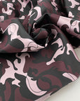 Jacquard twill polyester, silk and polyamide comouflage