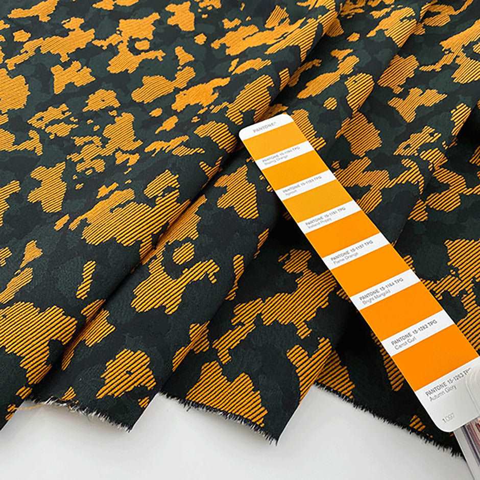 Jacquard yarn dyed stretch soft camouflage