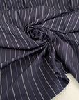 Blue and white 1% cotton poplin fabric. Deadstock fabric picked up in Stock from a Maison de Couture in Italy.