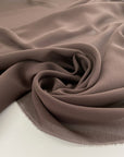 Plain brown silk georgette