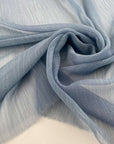 Light blue solid color heavy silk georgette