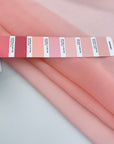 Solid color salmon pink crepe silk voile