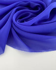 Transparent purple solid color silk georgette