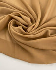 Solid color beige silk georgette