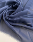 Solid Blue Silk Georgette