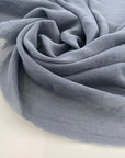 Transparent silk georgette in gray plain color