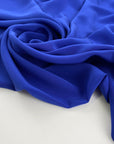 Crepe de chine silk plain china blue