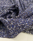 Multicolor polyester wool tweed