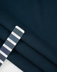 Heavy wool and viscose dark blue fabric. High-quality deadstock fabric collected in Stock from a Maison de Couture in Italy.