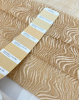Soft and light stretch tulle with abstract embroidery in Apricot Illusion. Delicate and elegant, ideal for dresses, skirts, blouses, and shirting.
High-quality deadstock collected in Stock from a Maison de Couture in Italy.