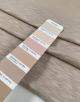 Pure cotton stretch jersey in pink beige, color reference Shell. Very soft and flowy with a slightly rough texture. High-quality deadstock collected in Stock from a Maison de Couture in Italy.