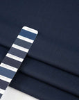 Pure light and falling blue check wool. High-quality deadstock fabric collected in Stock from a Maison de Couture in Italy.