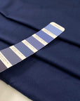 Cottone popeline with texture in medium blue very soft and light. High-quality deadstock fabric by the meter collected in Stock from a Maison de Couture in Italy.