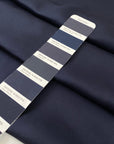 Pure silk twill very soft and light, flowy. Dark blue color. High-quality deadstock fabric by the meter collected in Stock from a Maison de Couture in Italy.