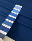 Stretch Lycra fabric in dark blue, very soft and flowy with a smooth hand and no transparency. Perfect for dresses, trousers, skirts, swimwear, and shapewear. High-quality deadstock collected in Stock from a Maison de Couture in Italy.