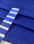 Pure viscose blue canvas fabric. High-quality deadstock fabric by the meter collected in Stock from a Maison de Couture in Italy.