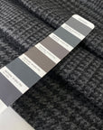 Elegant pure wool in dark gray and black pied de poule. Warm, soft, and ideal for light coats or jackets.High-quality deadstock collected in Stock from a Maison de Couture in Italy.