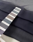 Pure silk chiffon in dark gray, color reference iron gate, very soft, light, and flowy with transparency. Ideal for skirts, skirts, and dresses. High-quality deadstock fabric by the meter collected in Stock from a Maison de Couture in Italy.