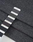 Dark gray colored heavy and falling cotton flannel. High-quality deadstock fabric collected in Stock from a Maison de Couture in Italy.