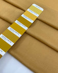 Soft pure viscose in spicy mustard color. Flowy and light, ideal for dresses, blouses and skirts. High-quality deadstock fabric by the meter collected in Stock from a Maison de Couture in Italy.