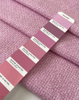 Cotton and viscose tweed in pink color, reference Pink Lavender. Very soft and light, ideal for jackets, dresses, skirts, and outerwear. High-quality deadstock collected in Stock from a Maison de Couture in Italy.