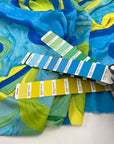 Soft and droopy polyester satin fabric deadstock. Picked up in stock from a Maison de Couture in Italy.