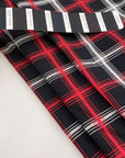 Yarn-dyed cotton and viscose jacquard with geometric design. High quality deadstock fabric.