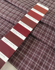 Bordeaux And White Checkered Wool Blend
