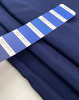 Crepe de chine in acetate and silk in navy blue. It is very light, soft, and structured. High-quality deadstock fabric by the meter collected in Stock from a Maison de Couture in Italy.