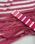 Pink striped stretch jersey, soft and transparent. High-quality deadstock collected in Stock from a Maison de Couture in Italy.