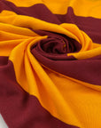 Jersey Pique Orange Burgundy