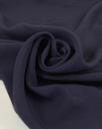 Heavy cady in cotton and polyester with elastane in double blue, very soft and flowy. High-quality deadstock fabric by the meter collected in Stock from a Maison de Couture in Italy.
