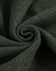 Green pure soft and spongy wool fabric. High quality deadstock fabric.