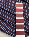Silk Jacquard With Red And Blue Stripes